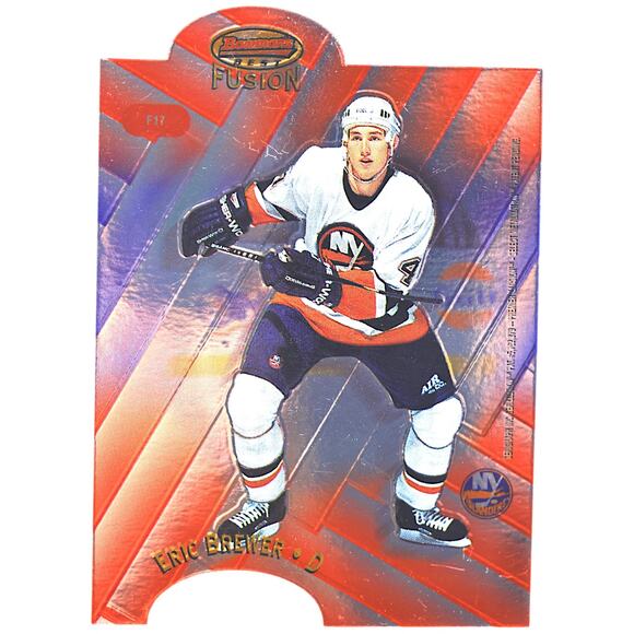 1998 Bowman's Best Mirror Image Fusion #F17 Ray Bourque Eric Brewer PSA 8 Pop 1 - Picture 6 of 7